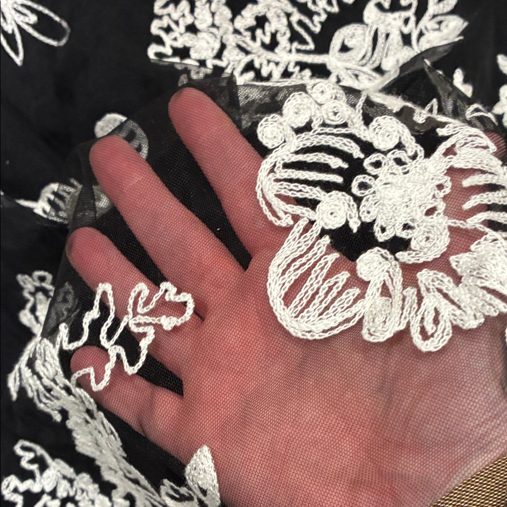 Floral Black and White  Dress - Picture 9 of 14